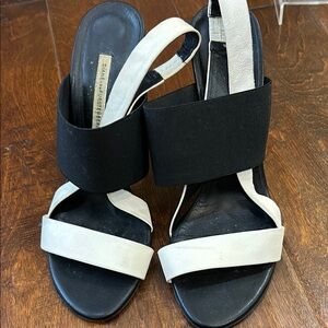 Diane von Furstenberg Black and White Sandals